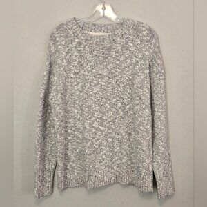 L.L. Bean Women's Cotton Ragg Sweater, Crewneck Light Grey Natural Size XL